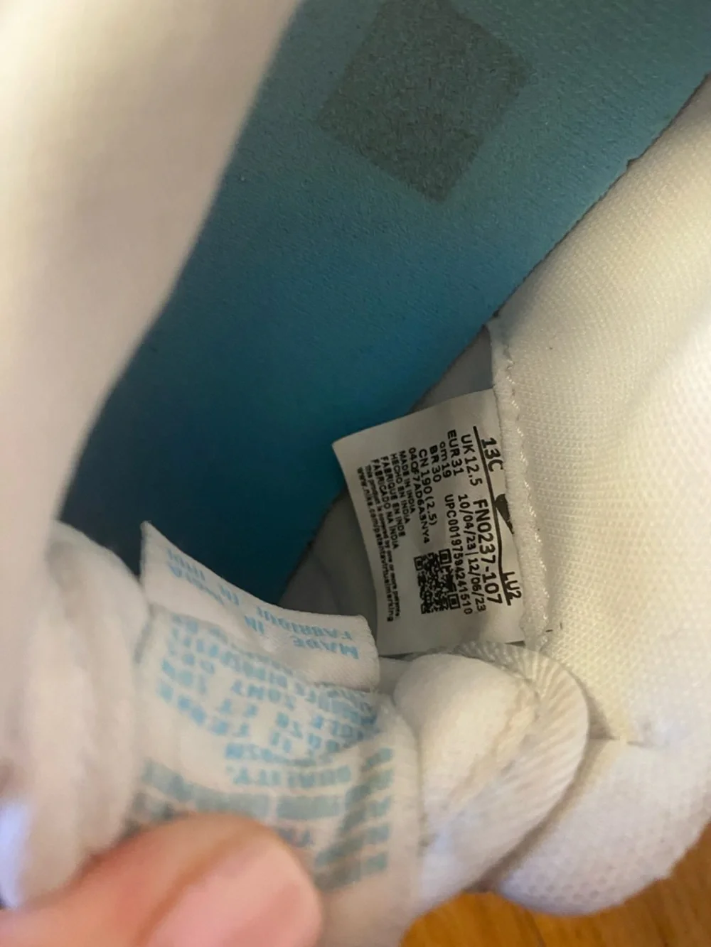 Nike Air Force 1 Low 'White Aquarius Blue